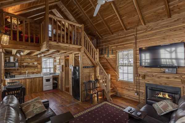 Cozy Lakeside Log Cabin on Stone Lake w/ 50 Wooded Acres & Trails.