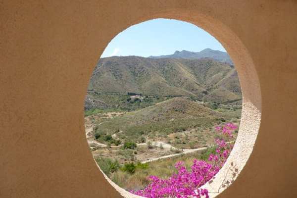 The villa overlooks the beautiful valley of Cortijo Grande, 10 Km  from Mojacar