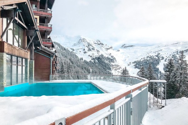 Bel appartement T2 privé avec vue montagne dans résidence premium ski aux pieds