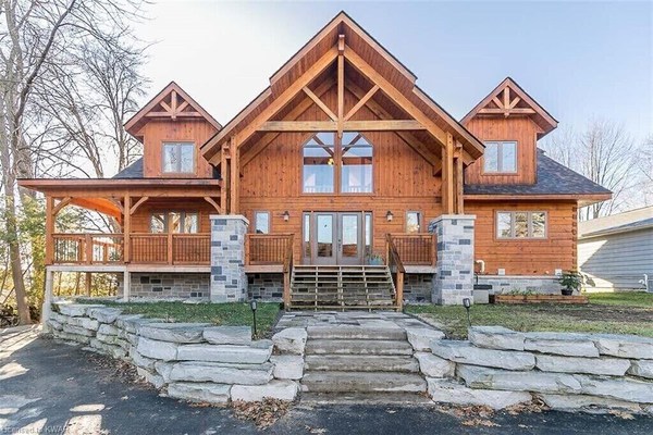 Luxury Lake Front Log Home