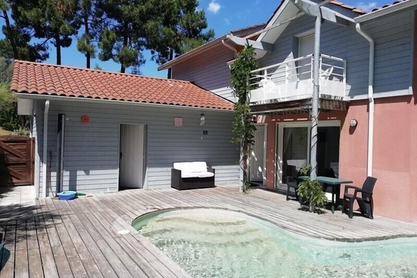 Maison 3 chambres, 6 personnes avec piscine privative à Lacanau Océan
