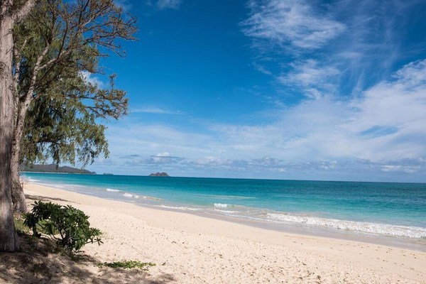 Beach Paradise Hawaiian Maison de vacances: 300 pieds de la plage de sable blanc, A / C