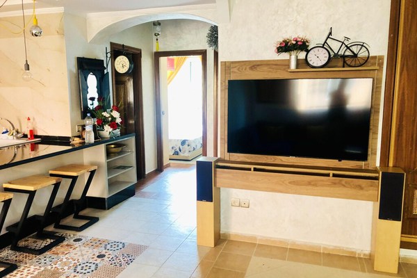 2 bedrooms appartement at mohammedia, 300 m away from the beach with shared pool, enclosed garden and wifi