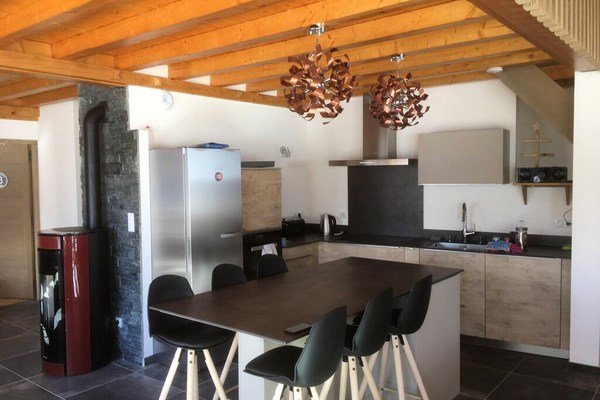 6 bedrooms chalet at Valmeinier, 500 m away from the slopes with furnished garden and wifi