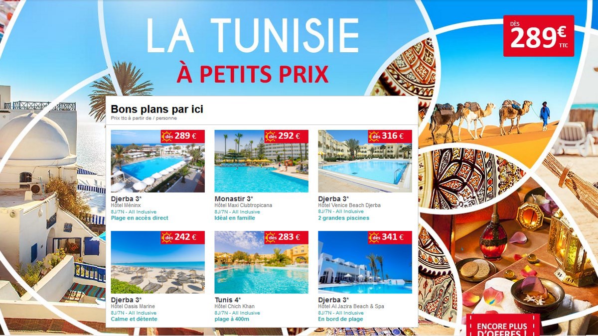 Promo "La Tunisie à petits prix" : la semaine tout inclus à moins de