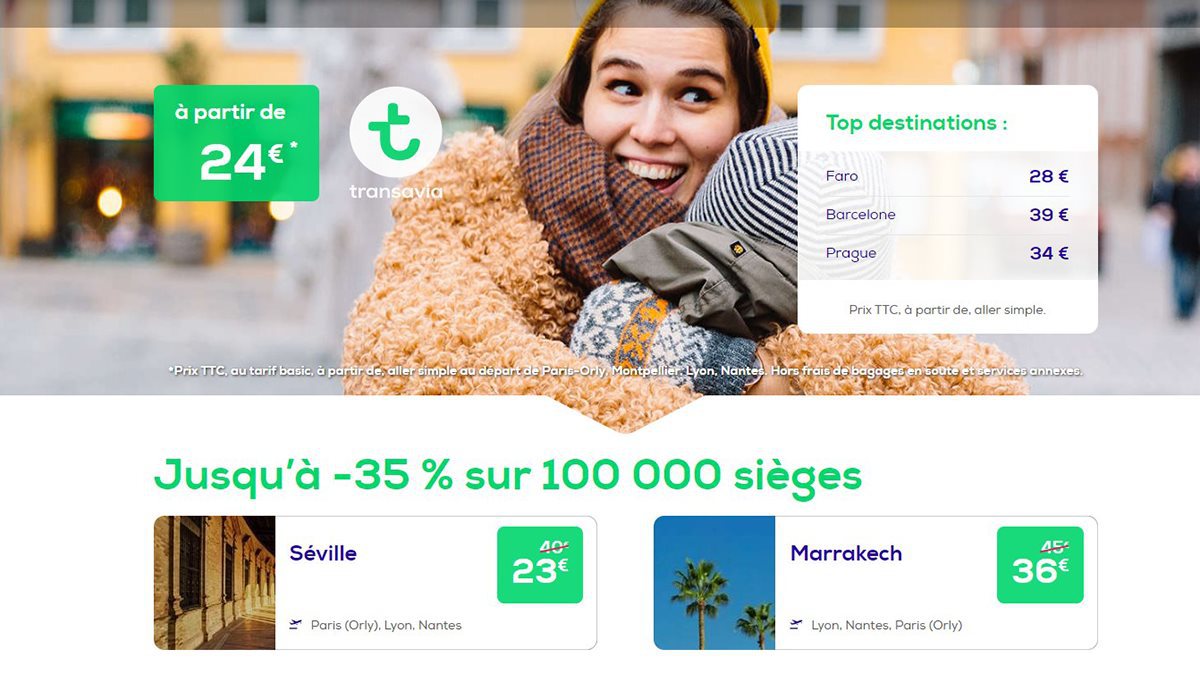 Vente Flash Transavia : -35% Sur 100 000 Sièges - Les Bons Plans D ...