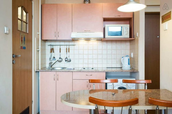 Studio Ekstaza Il se compose d'une chambre avec cuisine ouverte.